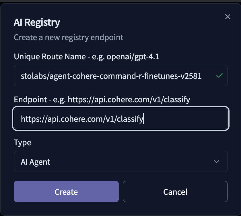 Fill In AI Agent info